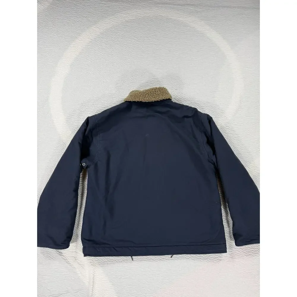 Vintage US Military Jacket Mens 42 Navy Department N-1 Deck Sherpa Lined Coat